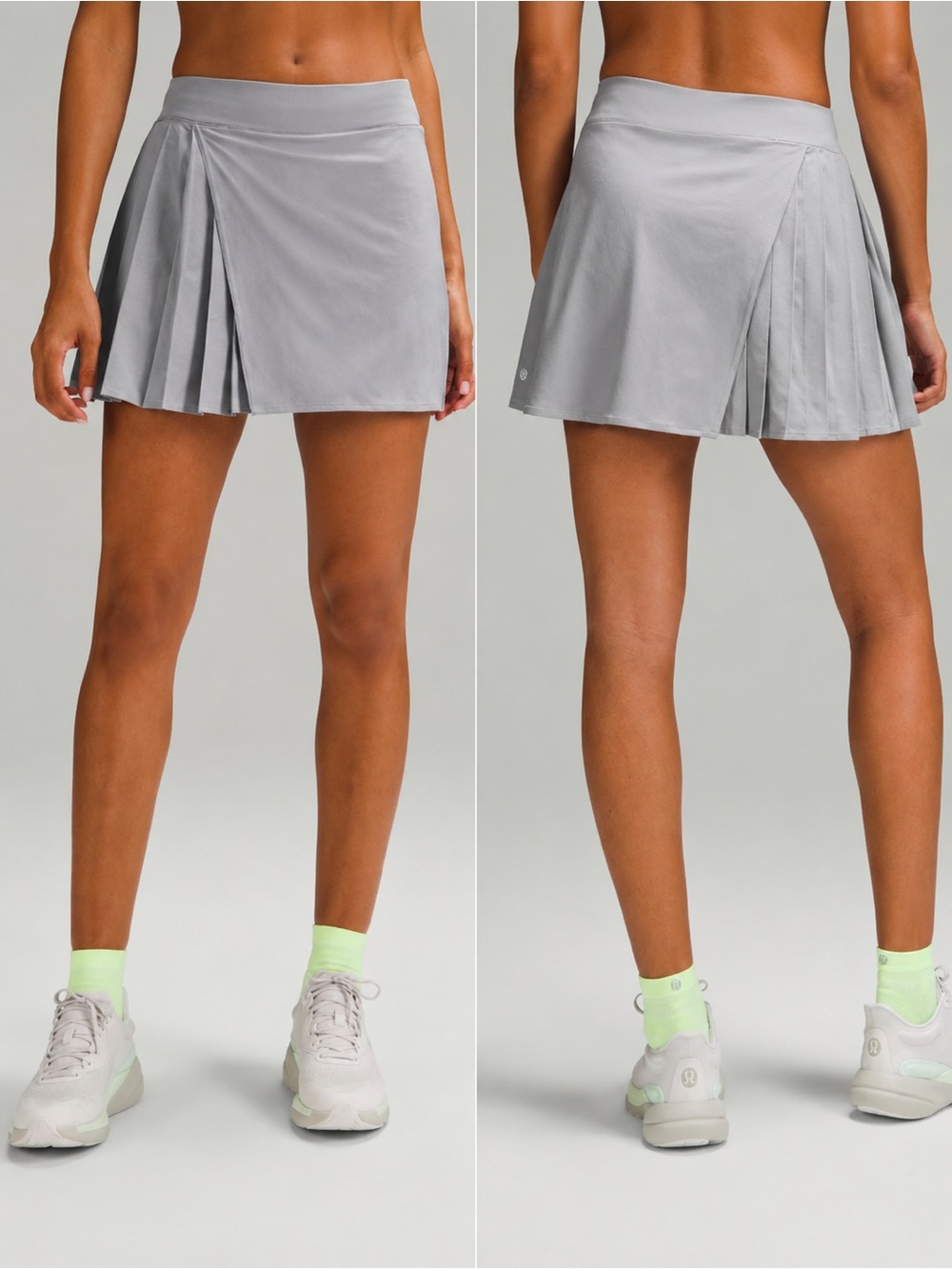 Lululemon Asymmetrical Pleated Tennis Skirt Rhino Grey